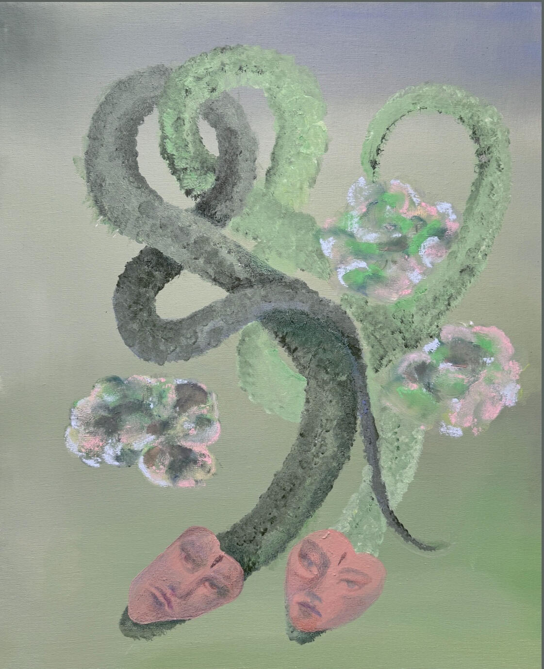 Two Snakes and Roses